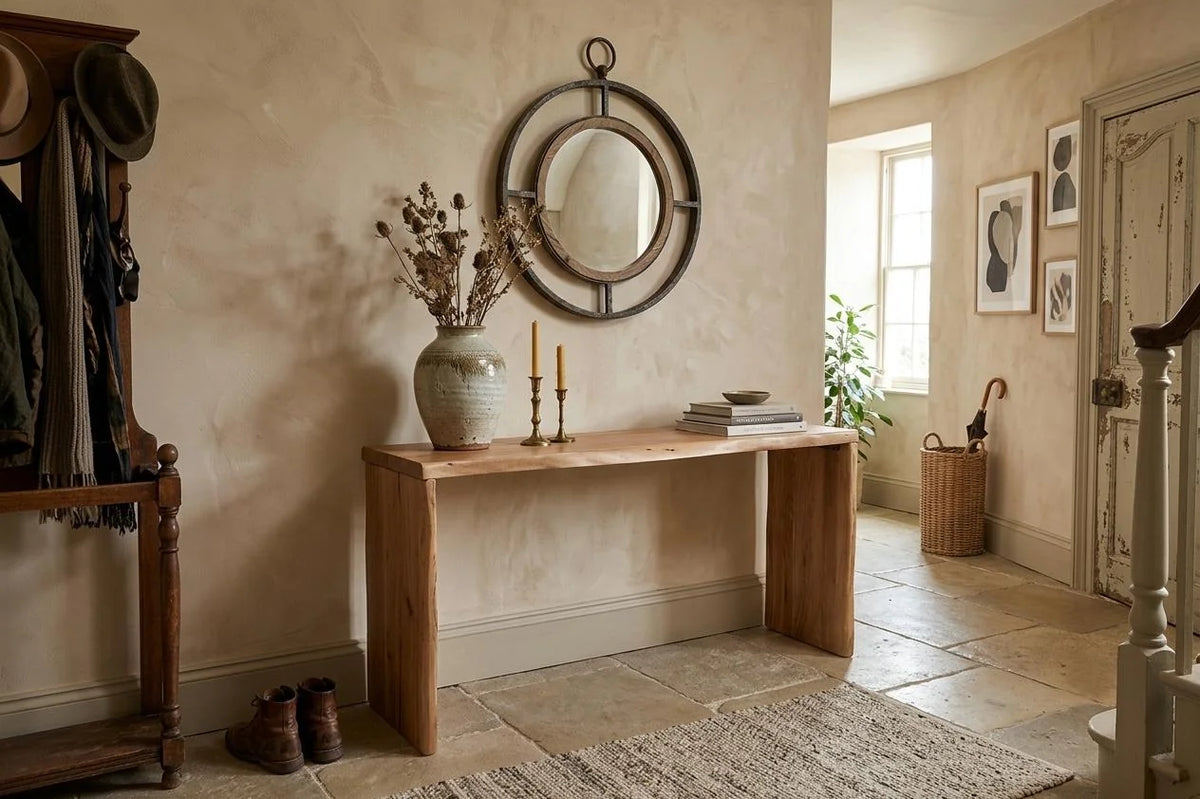 50mm Live Edge Bar Counter in Solid Wood - interior view