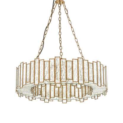 Modern Metal Ceiling Lights With Textured Glass - front view