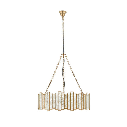 Modern Metal Ceiling Lights With Textured Glass - view 3