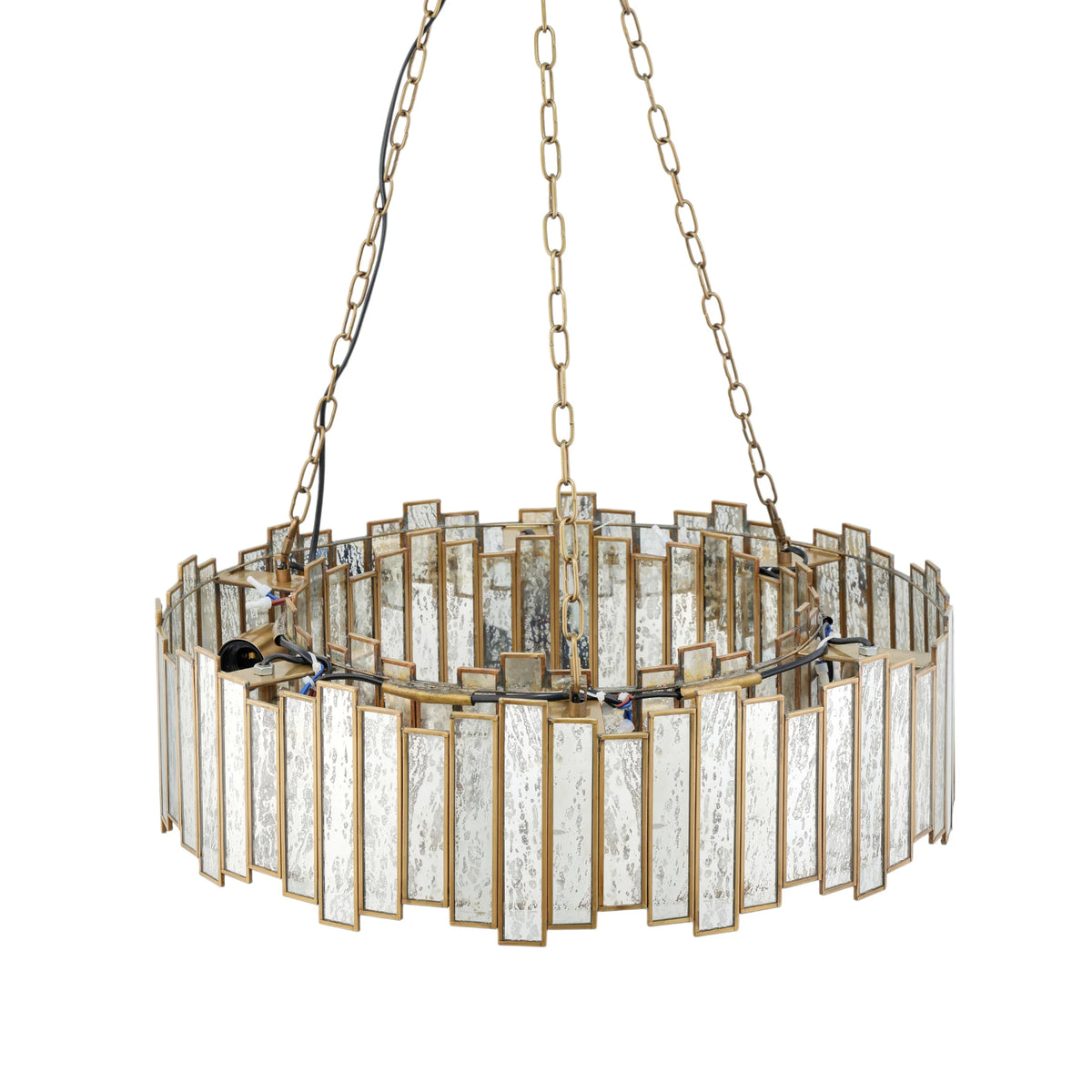 Modern Metal Ceiling Lights With Textured Glass - view 4