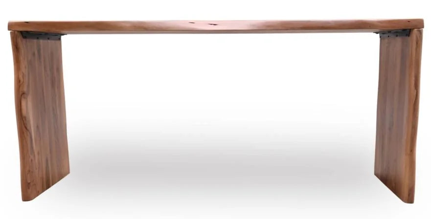 50mm Live Edge Bar Counter in Solid Wood - back view