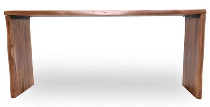 50mm Live Edge Bar Counter in Solid Wood - back view