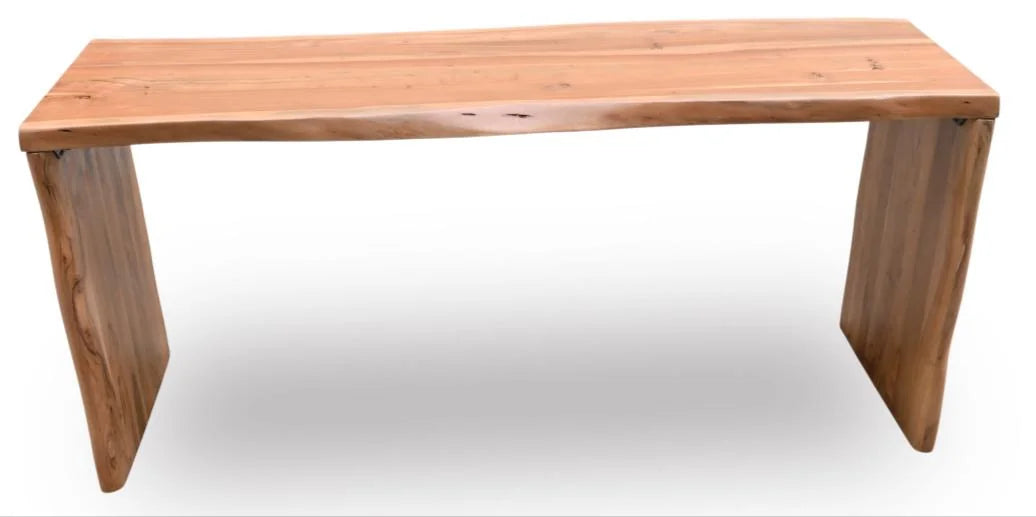 50mm Live Edge Bar Counter in Solid Wood - front view