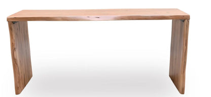 50mm Live Edge Bar Counter in Solid Wood - front view