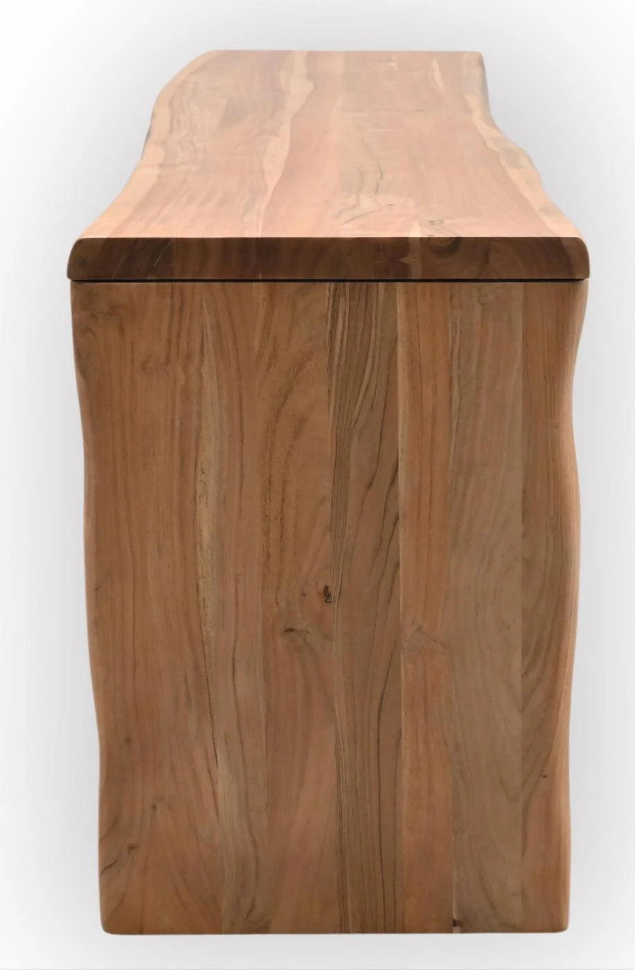 50mm Live Edge Bar Counter in Solid Wood - side view