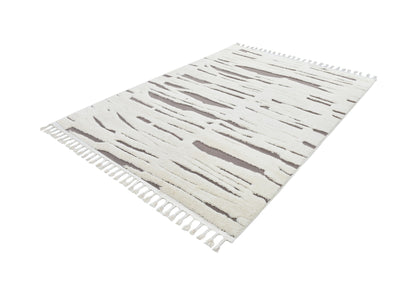 Madu Moroccan Contemporary Powerloom Rugs - Ivory & Cream