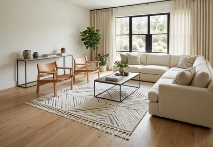 Madu Moroccan Abstract Rugs with Geometric Pattern