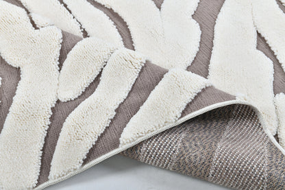 Madu Wavy Style Powerloom Rug -  Moroccan Abstract Design