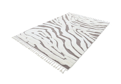 Madu Wavy Style Powerloom Rug -  Moroccan Abstract Design