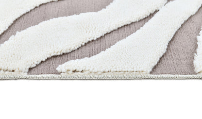 Madu Wavy Style Powerloom Rug -  Moroccan Abstract Design