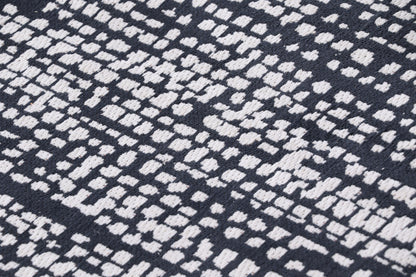 Modern Charcoal Grey Rugs in Abstract Pattern