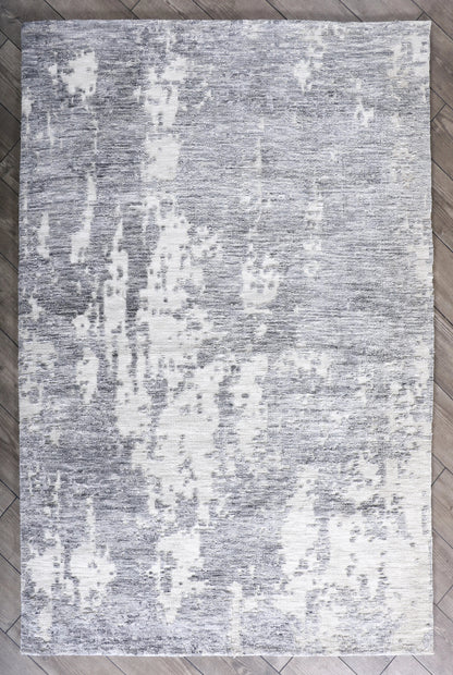 Modern High Low Charcoal Rugs | Abstract pattern