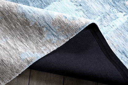Modern High Low Blue Rugs | Textured pattern