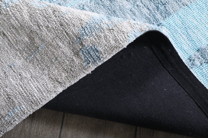 Modern High Low Blue Rugs | Textured pattern