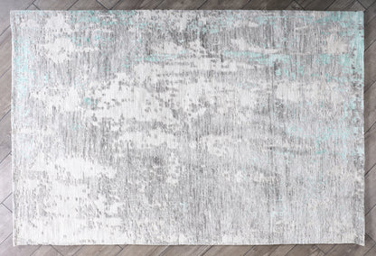 Modern High Low Aqua Rugs | Abstract Pattern