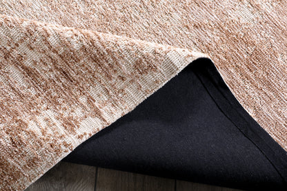 Modern High Low Natural Beige Rug | Textured Pattern