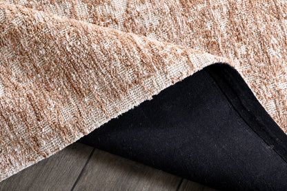 Modern High Low Natural Beige Rug | Textured Pattern