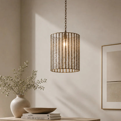 Gold Pendants Wall Light with Decorative Glass