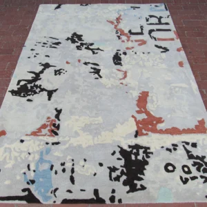 Natural wool & silk rug